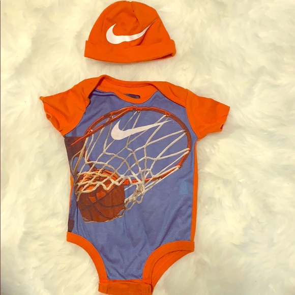 Nike Other - Baby basketball onesie and hat set 3-6 months